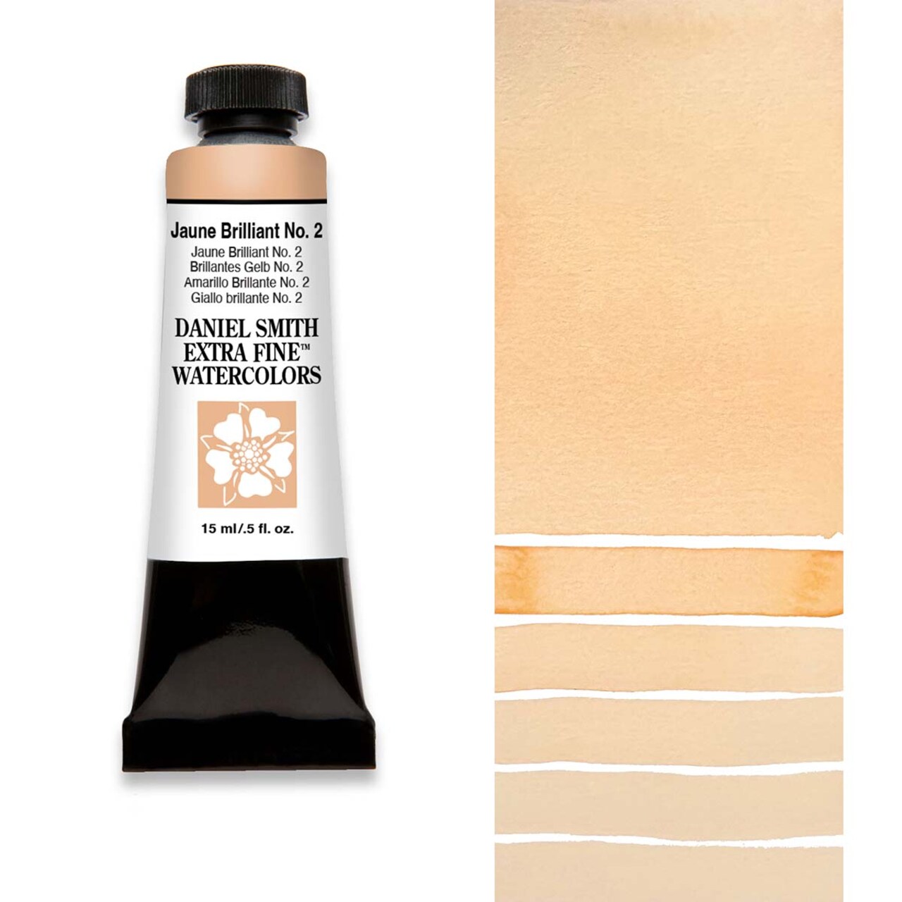 Daniel Smith Extra Fine Watercolors - Jaune Brilliant No.2, 5 ml Tube